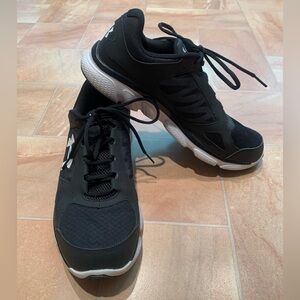 Under Armour Men’s Black & White Micro G Assert V Running Sneaker Shoes